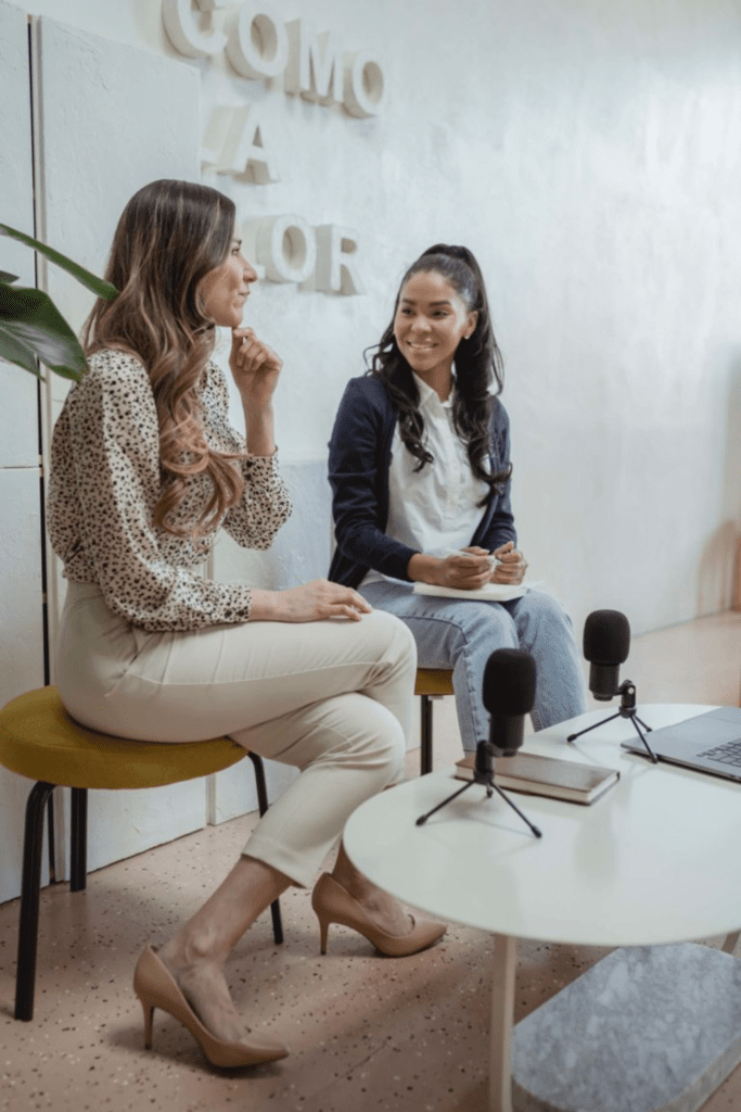 two women in a coaching session